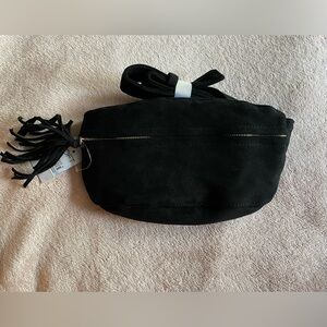 LOFT Black Suede Bag